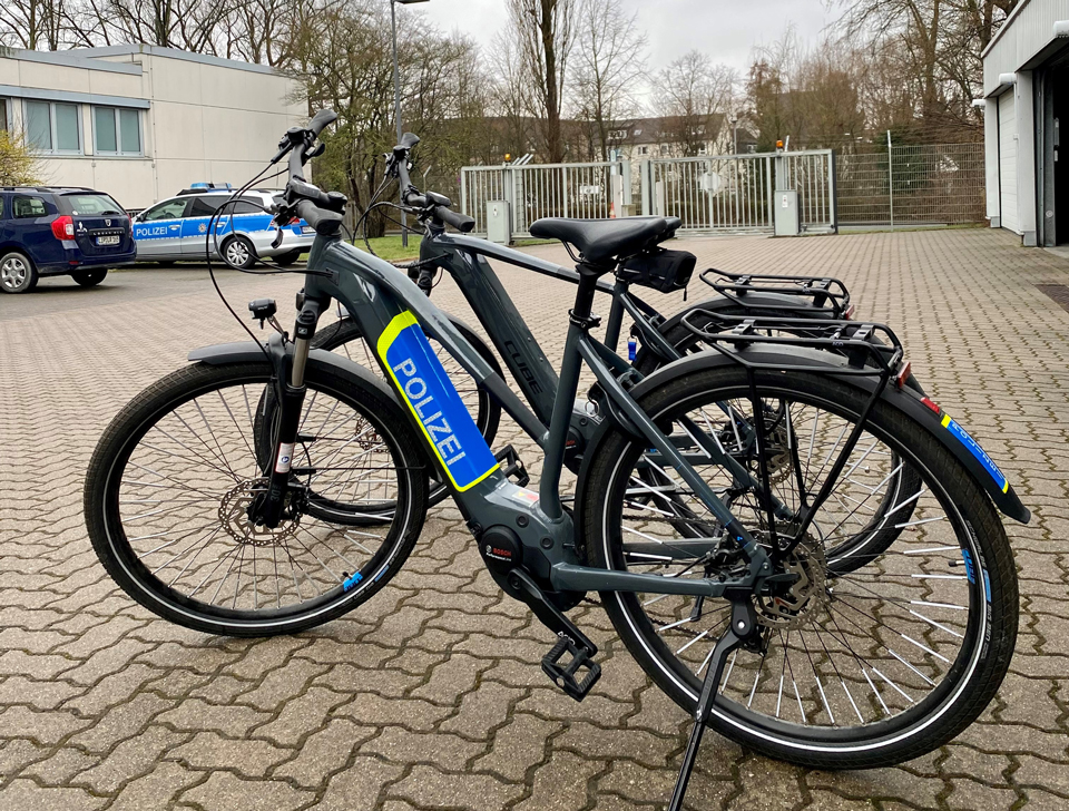 Die neuen Dienstfahrräder der Verkehrsunfallprävention der Polizei Bielefeld