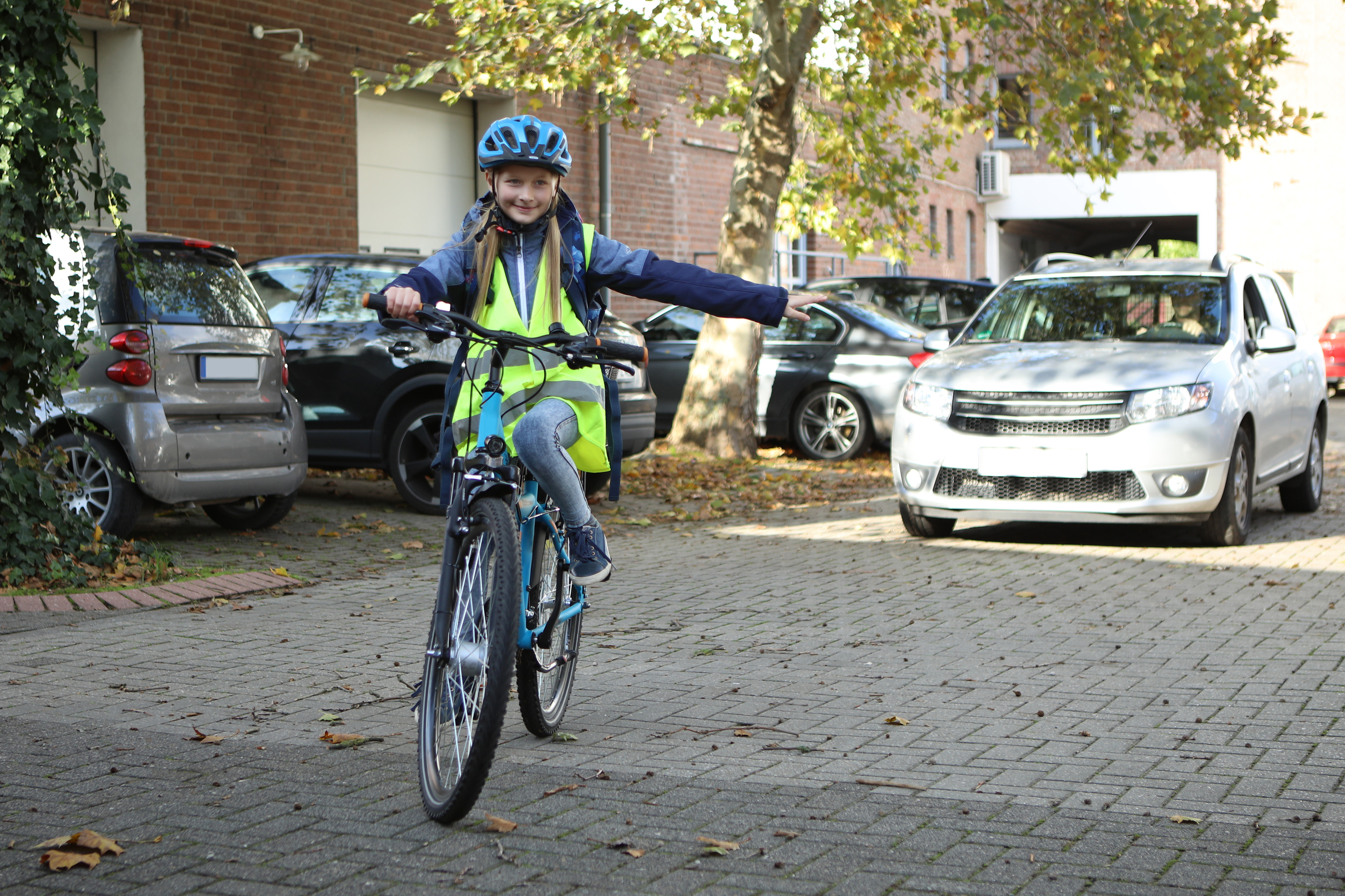 Mit dem Fahrrad zur Schule