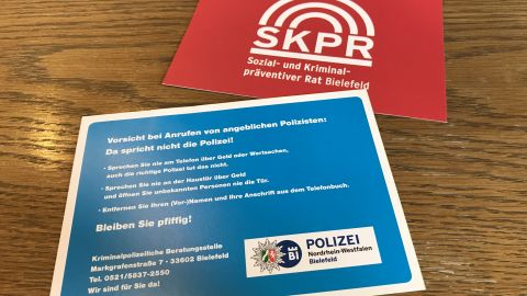 Präventionskarte SKPR Falsche Polizisten