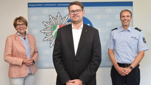 Dr. Katharina Giere, T. Syska, Polizeioberrat Christian Lübke