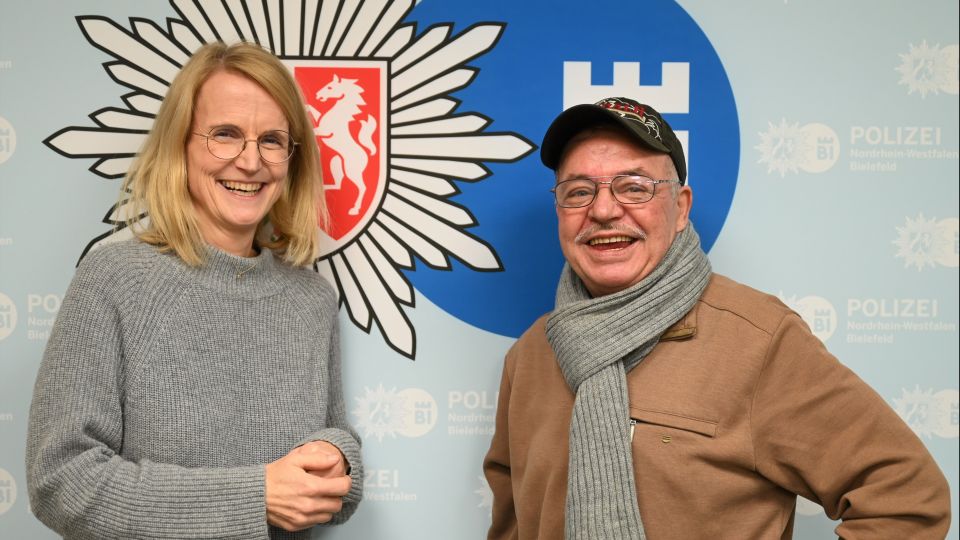 Polizeipräsidentin Dr. Müller-Steinhauer und Werner Treichel