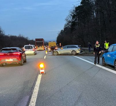 Unfallstelle auf der A2