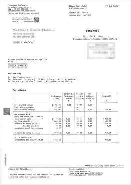 Gefälschter Bescheid 1