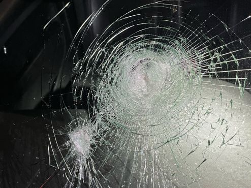 Beschädigte Autoscheibe