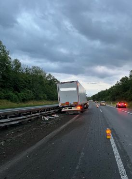 Unfallstelle mit LKW