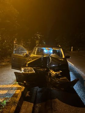 Beschädigter Unfallwagen