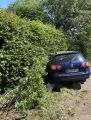 Verunglückter VW Passat an der Osnabrücker Straße